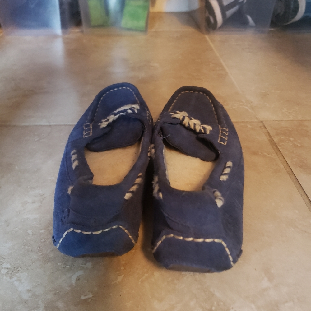 Ugg Blue Suede Mocassin sz 7 - Picture 3 of 5